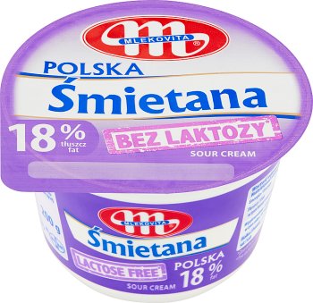 Крем Mlekovita 18% без лактозы