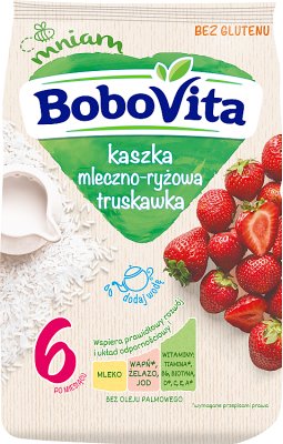 BoboVita Papilla de arroz con leche y fresa