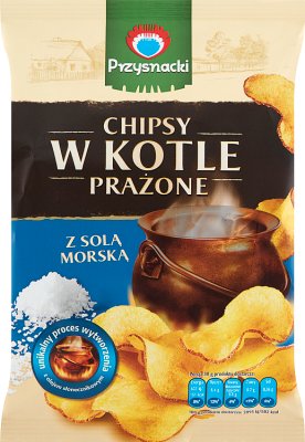 Przysnacki Chips en un caldero, asado con sal marina