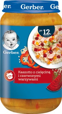 Gerber Kaszotto with veal and red vegetables