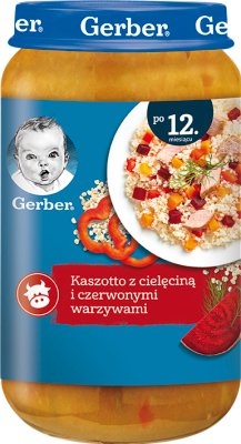 Gerber Kaszotto con ternera y verduras rojas