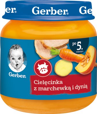 Ternera Gerber con zanahoria y calabaza