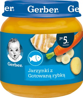 Gerbergemüse mit gekochtem Fisch