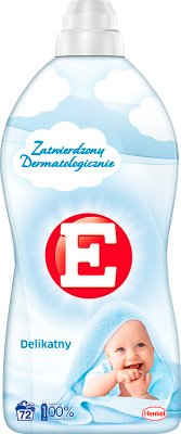 E Delikatny Płyn do zmiękczania tkanin Zatwierdzony dermatologicznie