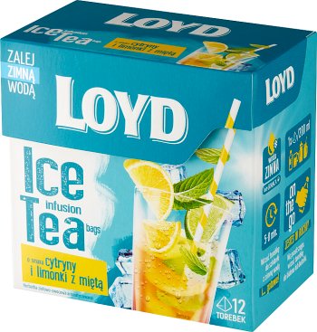 Loyd Cold tea with lemon, lime and mint flavor.
