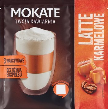 Café instantáneo Mokate Caramel latte Sin usar una máquina de espresso