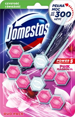 Barra de inodoro Domestos Power 5 Pink Magnolia 2x55 g