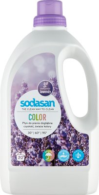 Sodasan ecological washing liquid for white and colored fabrics, lavender