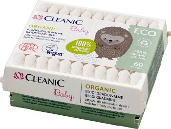 Cleanic Baby Patyczki dla niemowląt i dzieci 100% Organic Cotton