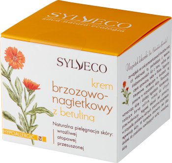 Sylveco Birken- und Ringelblumencreme mit Betulin, Pflege für empfindliche, atopische und trockene Haut