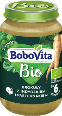 BoboVita BIO obiadek indyczek z brokułem i pasternakiem