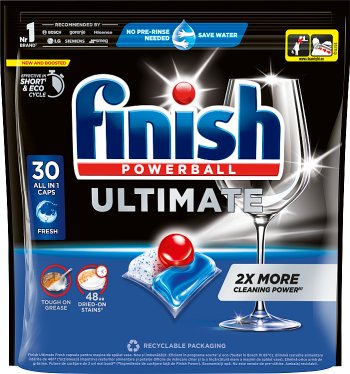 Cápsulas Finisch Powerball Quantum Ultimate para el lavavajillas Activblu