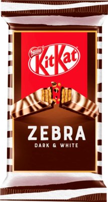 Nestlé KitKat Zebra Wafer en barra en chocolate negro y blanco