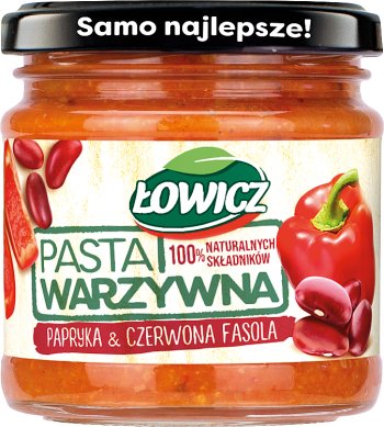 Łowicz Pasta Warzywna Papryka & Czerwona Fasola