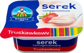 Łowicz homogenized strawberry cheese