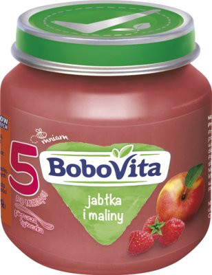 BoboVita apple and raspberry dessert