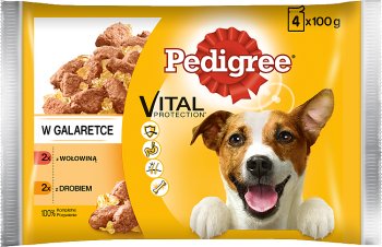 Pedigree Adult dog food, a mixture of beef, liver and poultry
