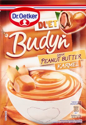 Dr. Oetker Duet Pudding flavor peanut butter and caramel