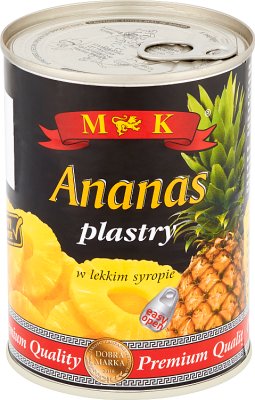 MK  Ananas plastry w lekkim syropie