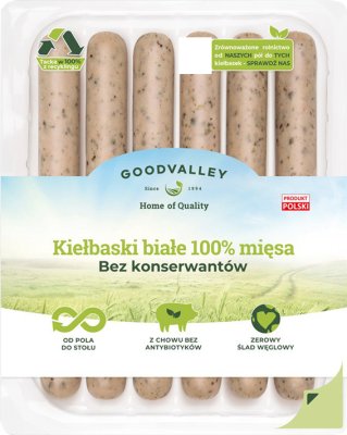 Goodvalley salchichas blancas al vapor 100% carne, sin conservantes