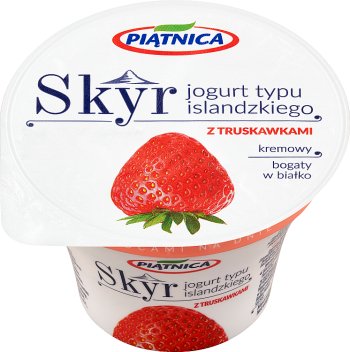 Piątnica Skyr jogurt typu  islandzkiego z truskawkami