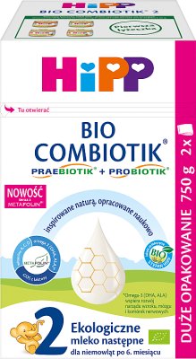 HiPP 2 BIO COMBIOTIK Ekologiczne mleko następne dla niemowląt