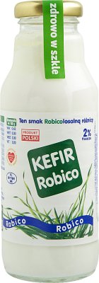 Robico Kefir in a glass bottle