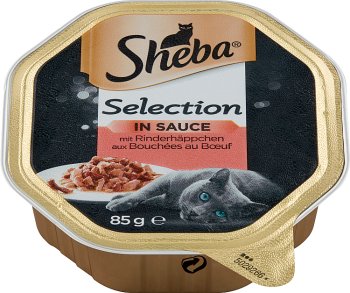 Sheba Complete food for adult cats with pieces of beef