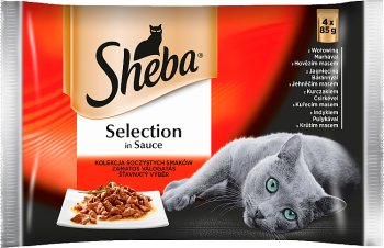 Sheba Karma pełnoporcjowa  dla dorosłych kotów z kurczakiem i wołowiną