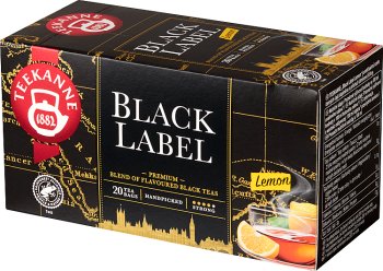 Té negro Teekanne Black Label con concentrado de jugo de limón