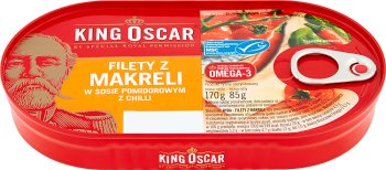 King Oscar Filety z makreli w sosie pomidorowym z chili