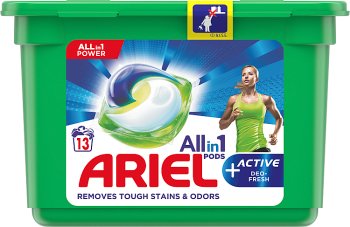 Ariel All in1 Pods + Active Odor Defense, Cápsulas de lavado