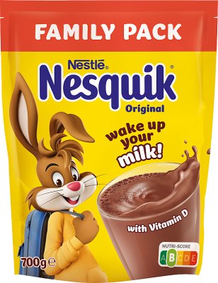 Nestlé Nesquik es una bebida de cacao soluble con vitaminas añadidas