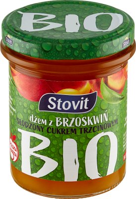 Stovit Peach jam sweetened with cane sugar