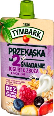 Tymbark 2 перекус, йогурт и хлопья, лесные фрукты