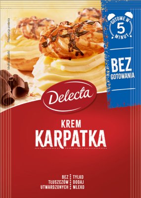 Delecta Karpatka cream without boiling