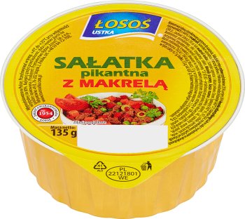 Łosoś ustka Sałatka pikantna  z makrelą