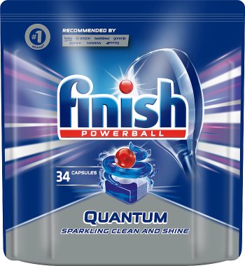 Капсулы Finish Quantum для мытья посуды в посудомоечной машине