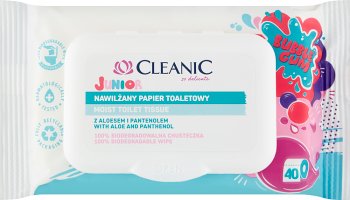 Cleanic Junior nawilżany  papier toaletowy