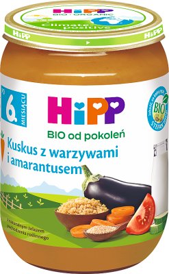 HiPP BIO od pokoleń, Kuskus z warzywami i amarantusem 