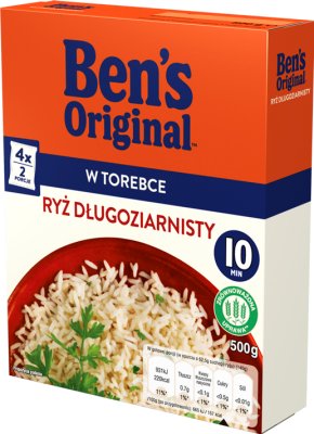 Bens original Long grain rice in a bag