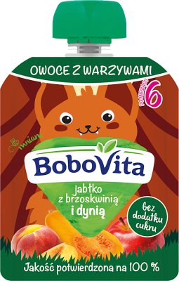 BoboVita mus w tubce jabłko z brzoskwinią i dynią po 6 miesiącu