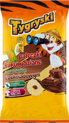 Tygryski Pałeczki kukurydziane z nadzieniem czekoladowym