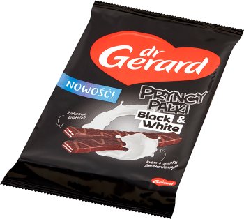 Dr Gerard Pryncypałki Black & White wafelki z kremem o smaku śmietankowym w czekoladzie