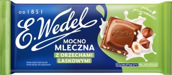 Wedel Czekolada mocno mleczna z  orzechami laskowymi