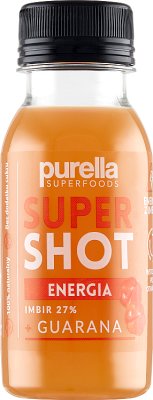 Purella Superfoods Supershot Energia, napój niegazowany imbir 27% + guarana