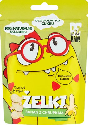 Sei roh! Kids Jelly Beans ohne Gelatine, Banane und Chips