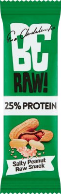 Be Raw! 25% Protein Salty Peanut protein bar with peanuts