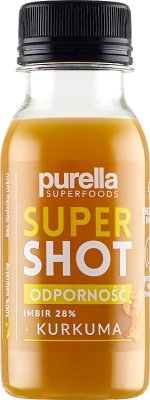 Purella Superfoods Supershot Immunity, негазированный напиток имбирь + куркума