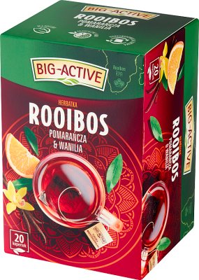 Big-Active Rooibos herbatka  z czerwonokrzewu z dodatkiem pomarańczy i wanilii
